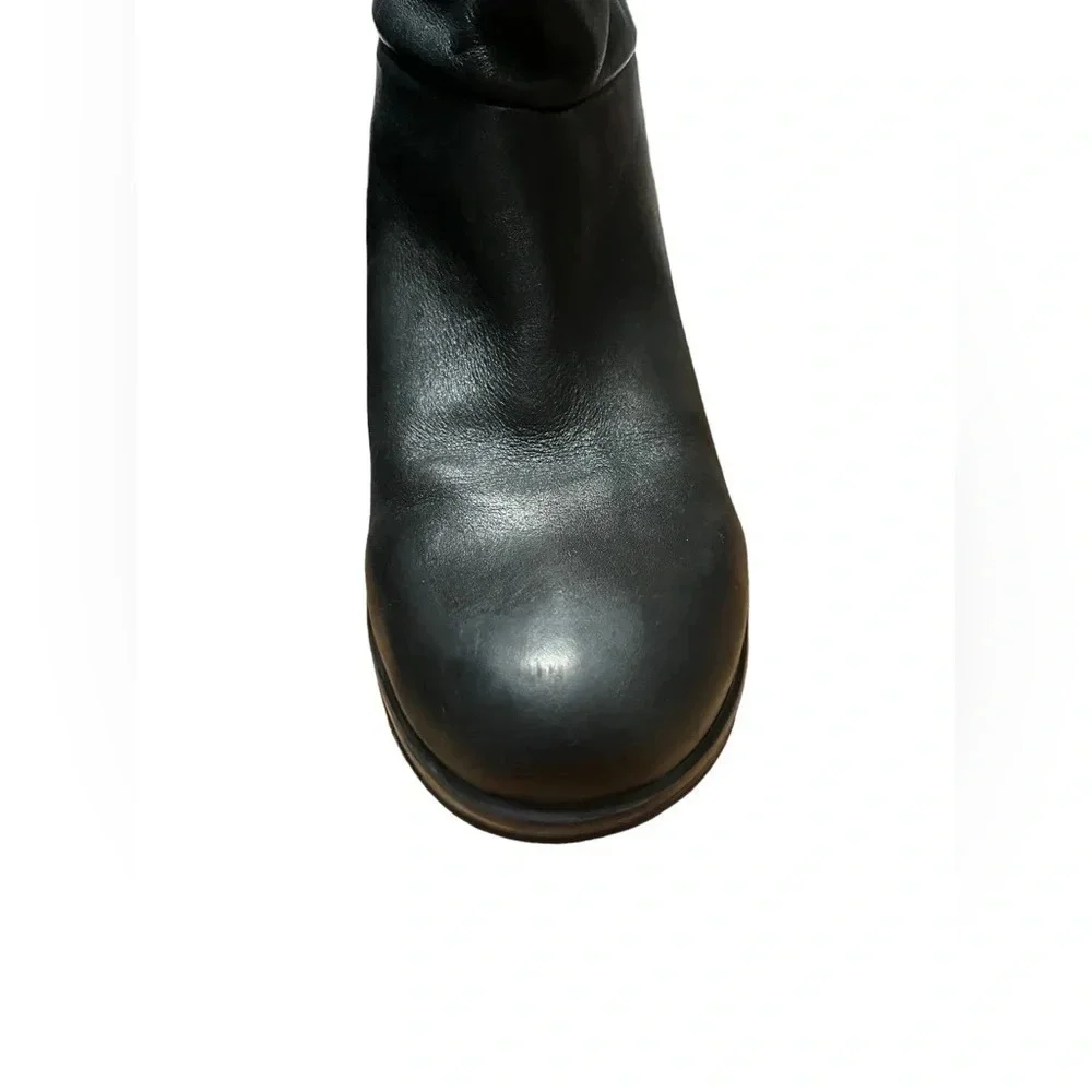 Dansko Shirley Platform Adjustable Cuff Boots Womens Size 37 Black